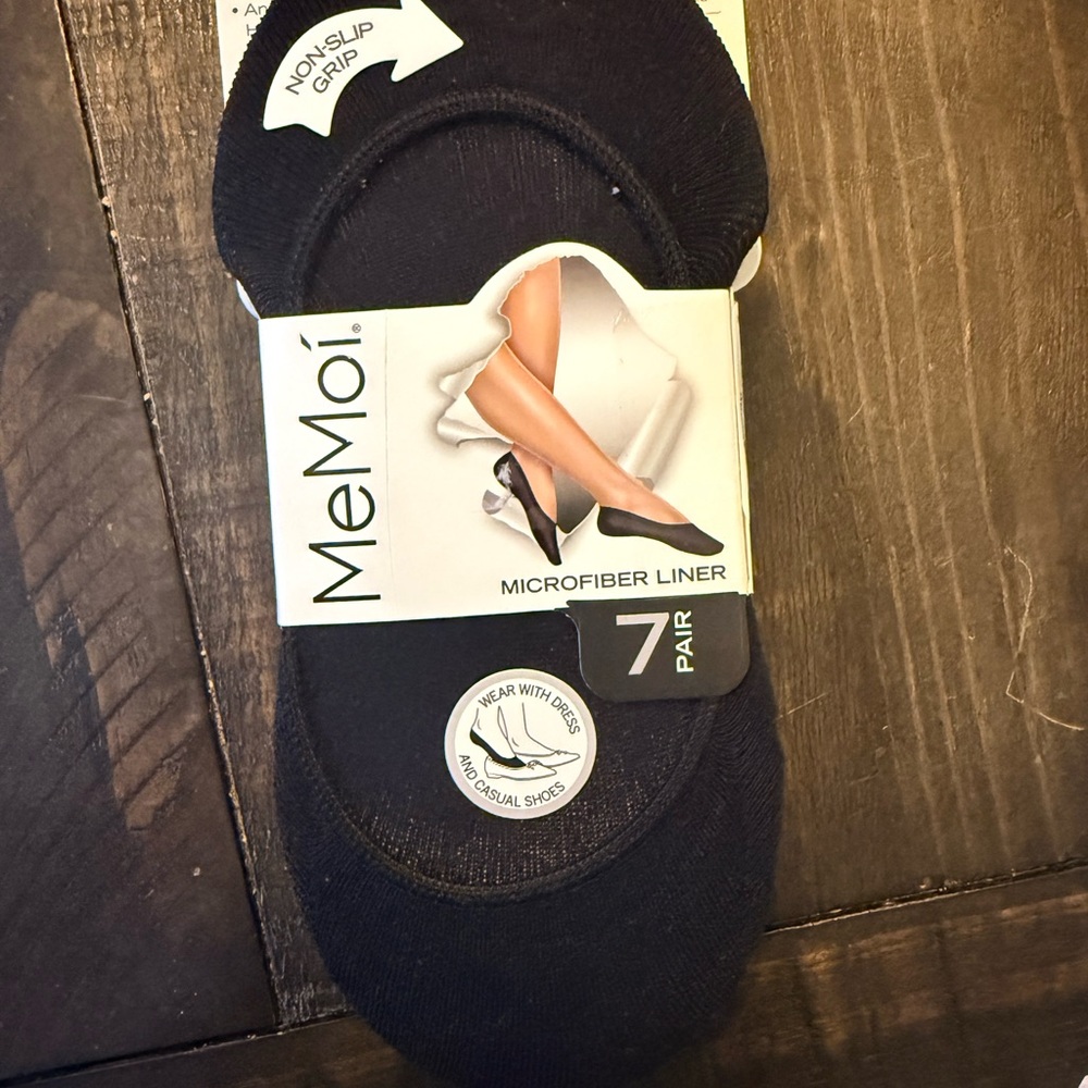 MeMoi Black Microfiber Liner Socks